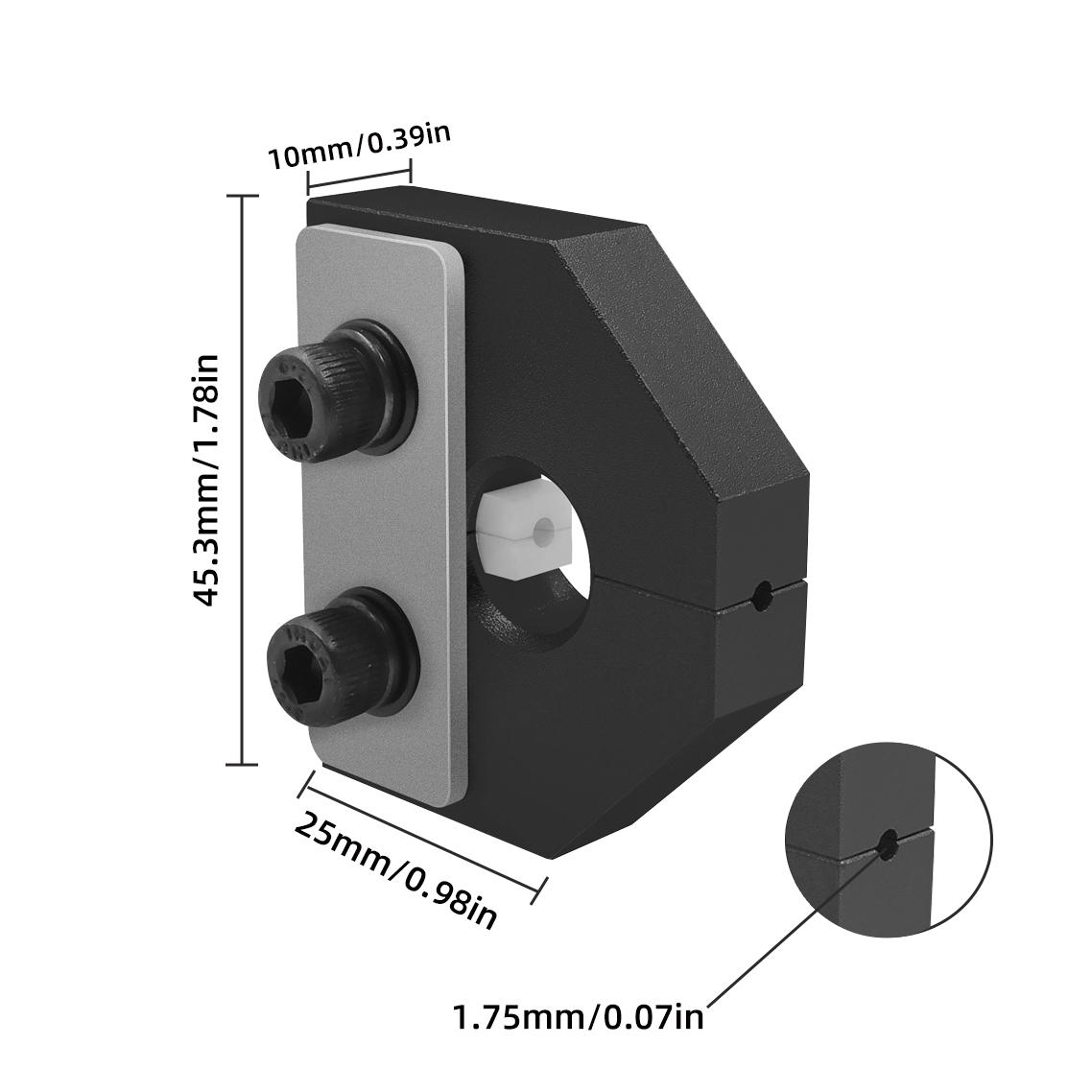 Đầu nối dây tóc của bộ phận máy in 3D 1,75mm ABS TPU cảm biến dây tóc cho Ender 3Pro ANET SKR 3D Máy in Khối nhôm