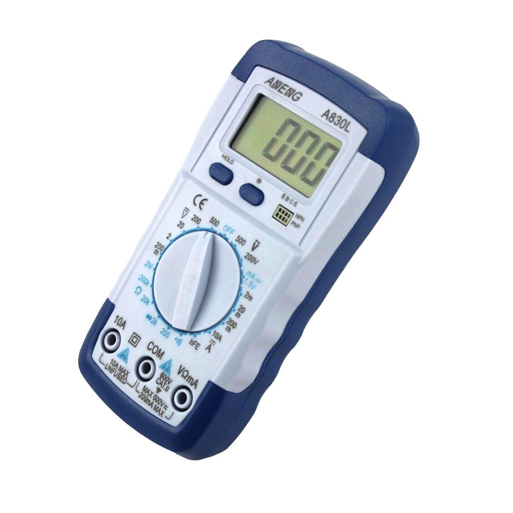 Digital LCD Multimeter Meter Voltage A830L Blue with White