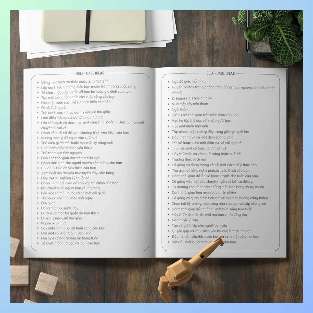 Sổ Tay Self-care - Kế Hoạch Phát Triển Bản Thân - Smart English