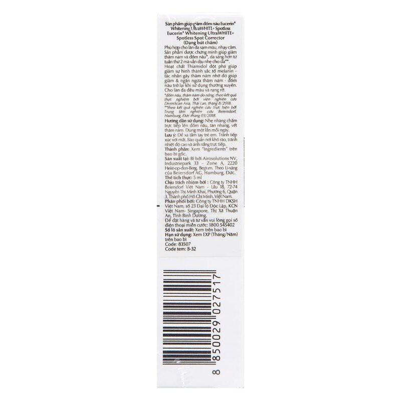 Tinh Chất Dưỡng Trắng Da Ngăn Ngừa Thâm Nám, Tàn Nhang Eucerin Spotless Brightening Spot Corrector 5ml
