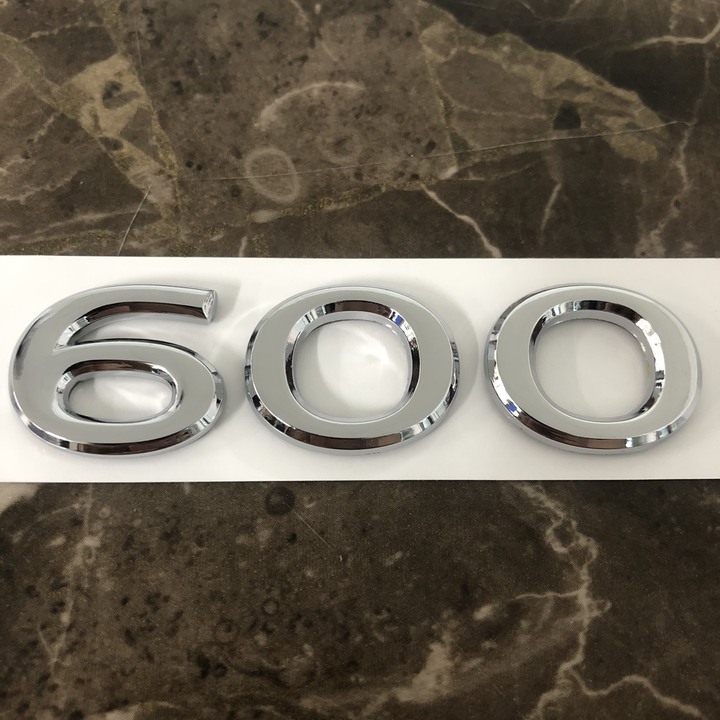 Decal tem chữ GLS600 dán đuôi xe cho ô tô Maybach