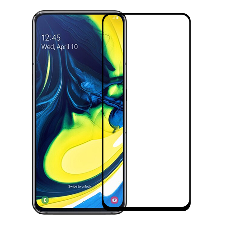 Kính Cường Lực cho Samsung Galaxy A80 - Full màn hình - Màu Đen - Hàng Chính Hãng