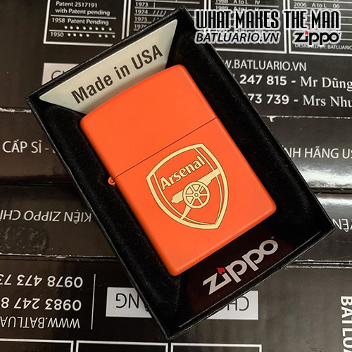 Bật Lửa Zippo 231 Khắc Logo Arsenal 09 – Zippo 231.Ars09