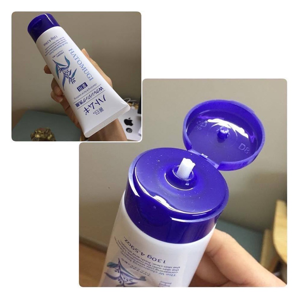 Sữa Rửa Mặt Hatomugi Ngừa Mụn Dưỡng Ẩm Trắng Da Moisturizing Facial Washing Hạt Ý Dĩ 130g