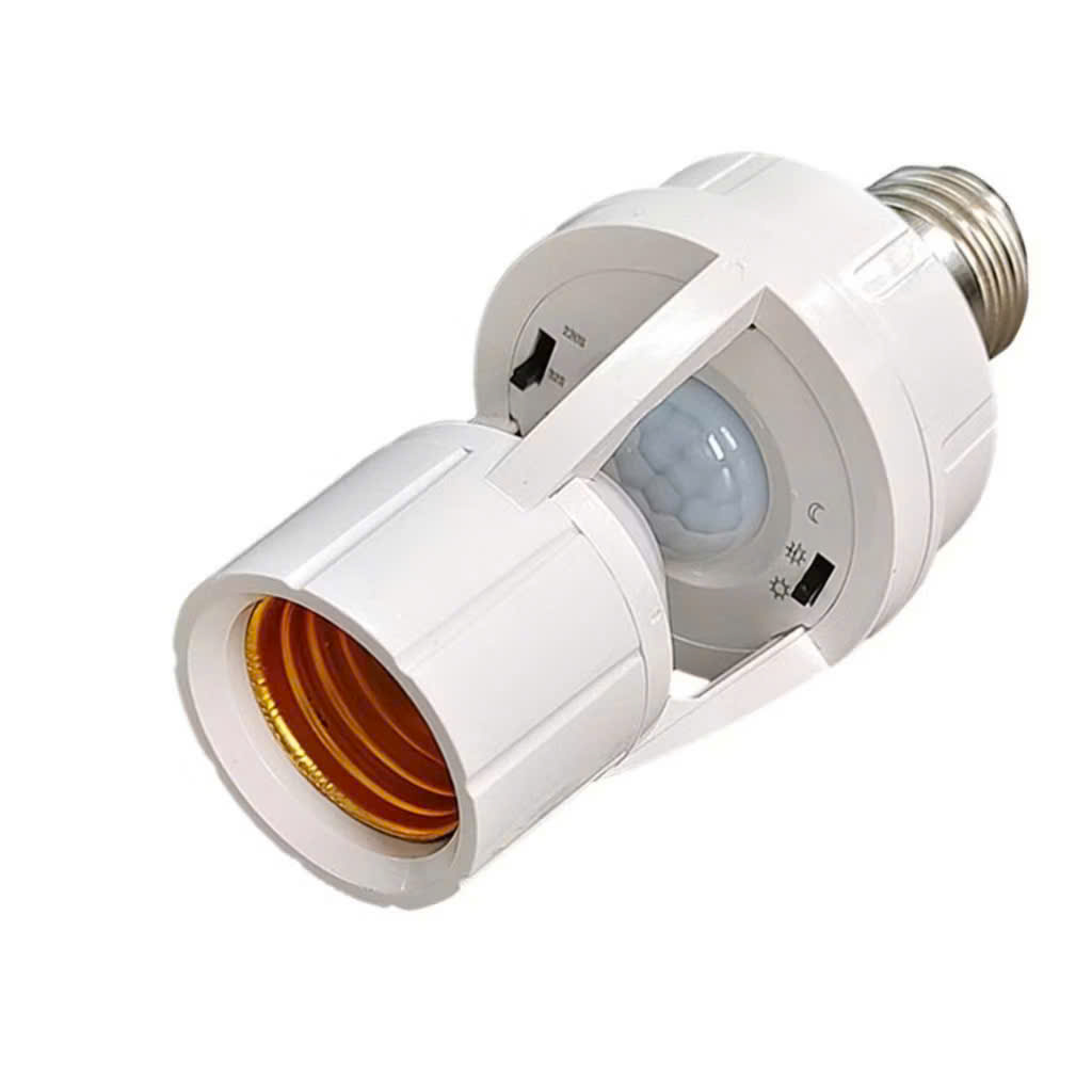 Đui Đèn Cảm Biến Chuyển Động Tự Bật Tắt E27, Đuôi Đèn Xoáy Cảm Ứng Radar Tiết Kiệm Điện - HÀNG CHÍNH HÃNG MINIIN