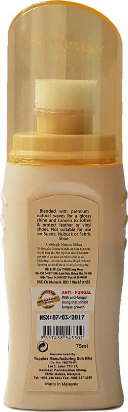 Xi đánh giày da YUPPIES Glo King Liquid Sheo Polish 75ml - Neutral