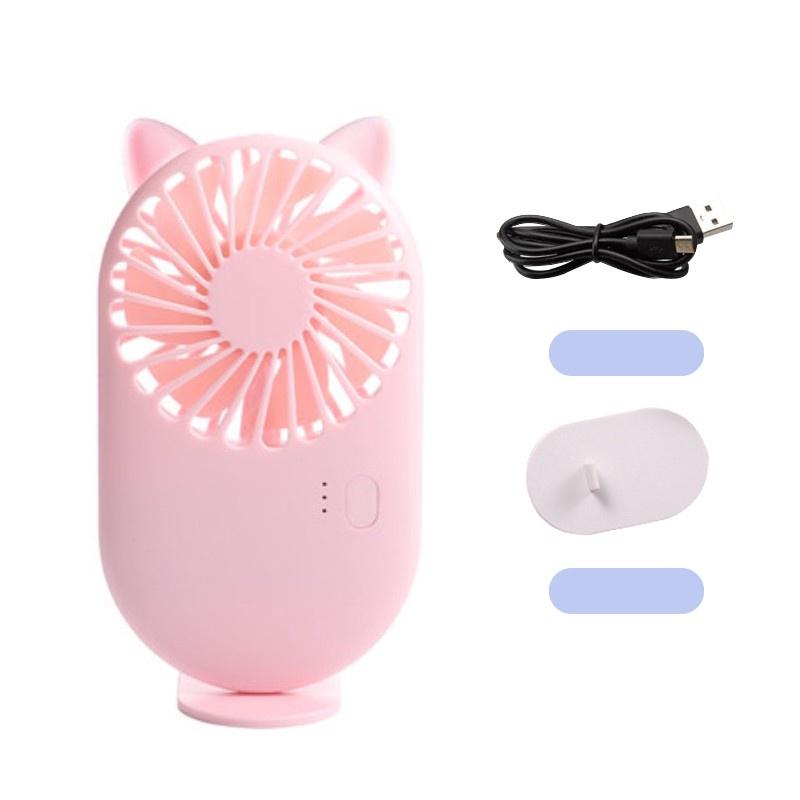 Quạt Mini Tích Điện Cầm Tay Hình Động Vật Đáng Yêu 3 Chế Độ - Quạt Cầm Tay Sạc Pin Tặng Kèm Dây Sạc USB DUASHOP