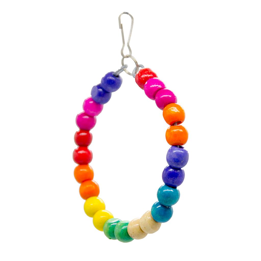 Bird Toys Medium Roung Wooden Beads Swing Bird Toy Parrot Cage Toys