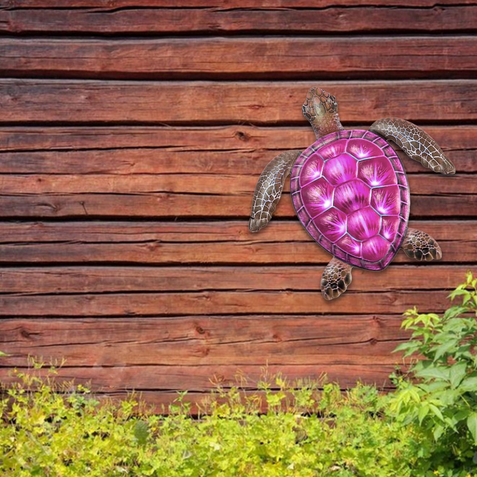 Metal Wall Decor Animal Ornament Turtle Decoration for Home Yellow