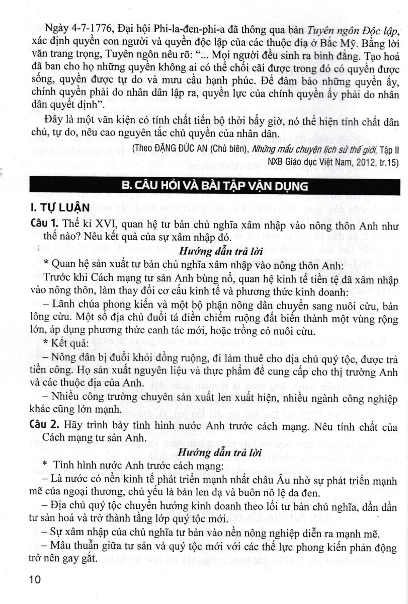 TƯ LIỆU DẠY - HỌC LỊCH SỬ 8