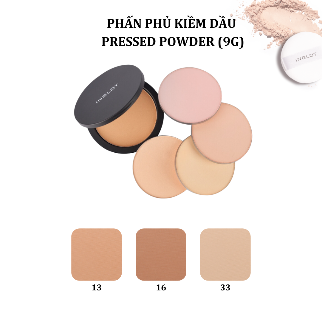 Phấn phủ kiềm dầu Pressed Powder Inglot (9g)