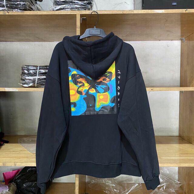 Áo Khoác Hoodie Áo Khoác Thun Nỉ Dây Kéo Hình Bướm -
