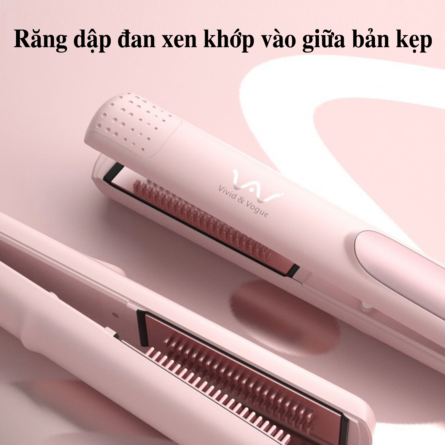 Máy ép tóc, duỗi tóc, là tóc đa năng VIVID&VOGUE VAV007A chưa ion âm và tinh dầu hỗ trợ mái tóc mềm mượt, chắc khỏe-Hàng chính hãng, Bh 12 tháng 1 đổi 1