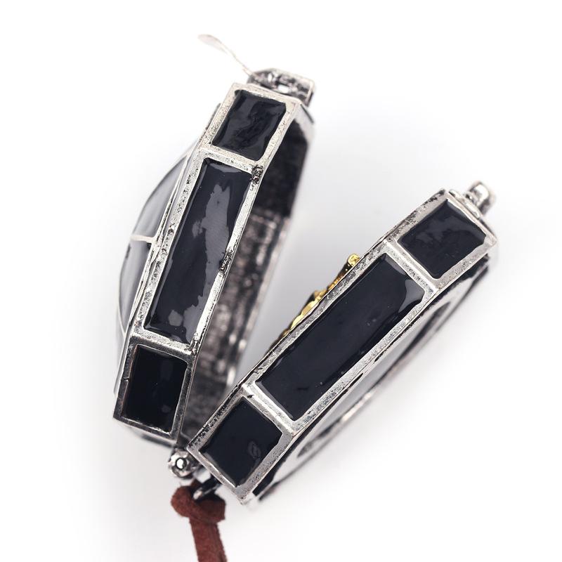Cướp Biển Vùng Caribe La Bàn Vòng Cổ Trang Sức Vintage Mề Đay Jack Mặt Dây Nam Dây Dài Men Đen Trang Phục Vòng Cổ