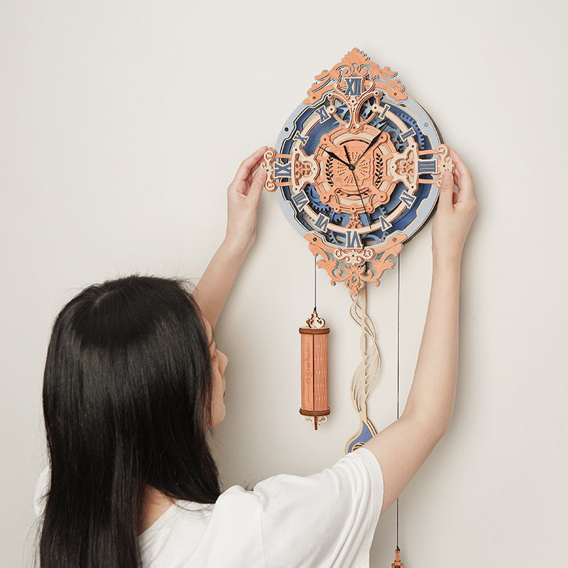 [BẢN QUỐC TẾ TIẾNG ANH] Mô hình Cơ động học Đồng hồ Quả lắc Romantic Note Wall Clock LC701 Robotime