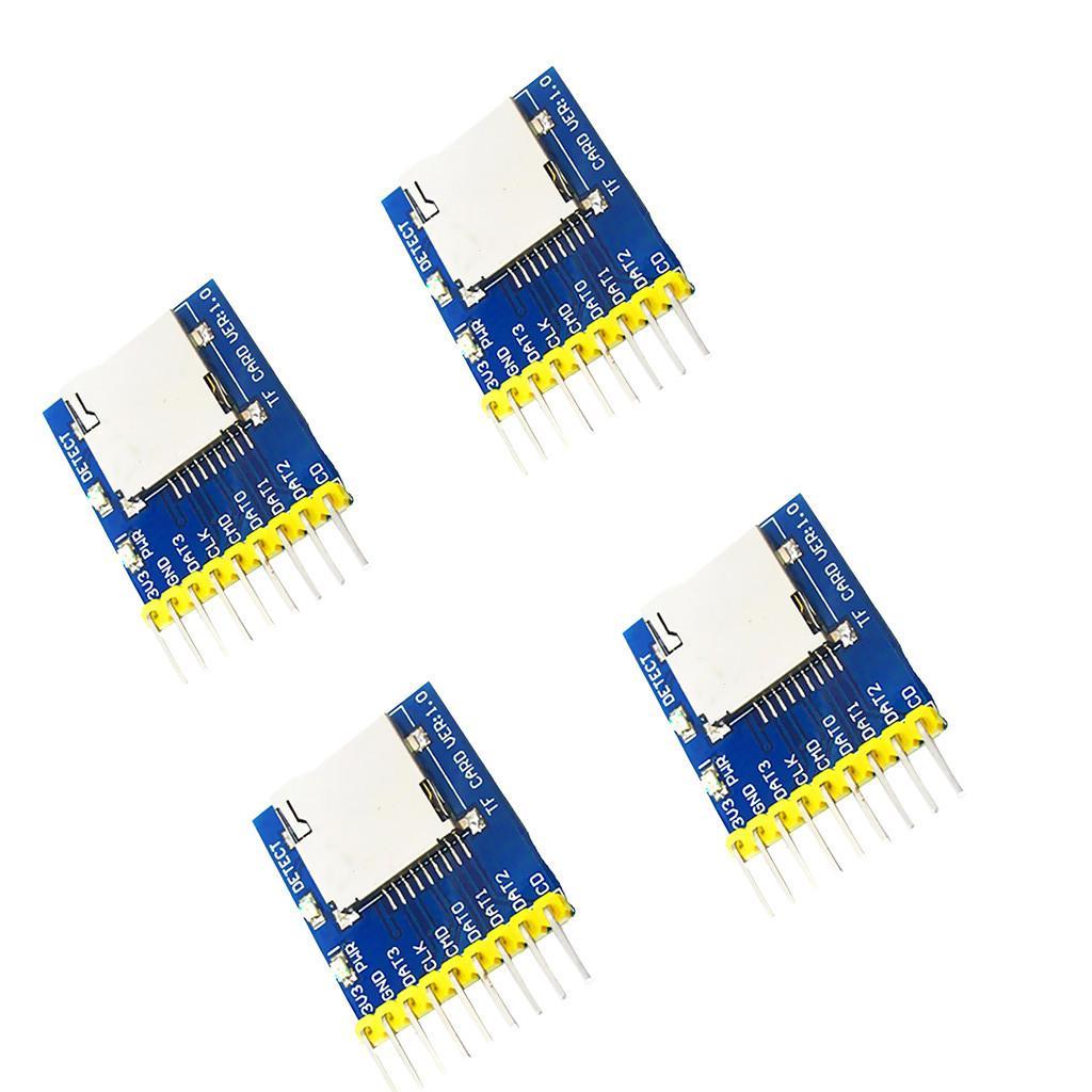 4pcs Micro SD TF T-Flash Card Reader Module SPI w/ Level Converter Chip