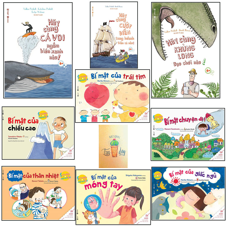 Combo Sách Ehon - Bí mật sự kỳ diệu của cơ thể và Hãy Cùng : Khủng Long Dạo Chơi Nào! 6+,Cá Voi Ngắm Biển Xanh Nào! 6+, Cướp Biển Tung Hoành Biển Cả Nào! 6+