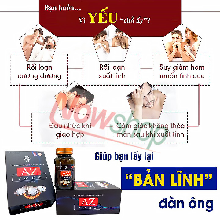 Viên Uống Bổ Thận Tráng Dương Tinh Chất Hàu AZ Hỗ Trợ Tăng Sinh Lý Giảm Đau Lưng Mỏi Gối Tiểu Đêm Nhiều
