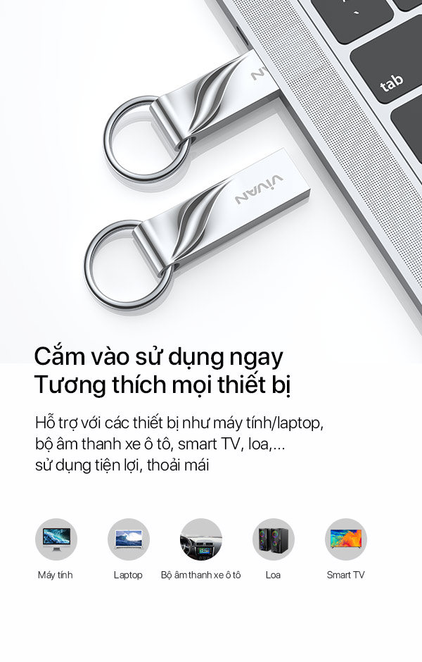 USB 16GB/32GB - Hàng Chính Hãng - VIVAN VF316/VF332