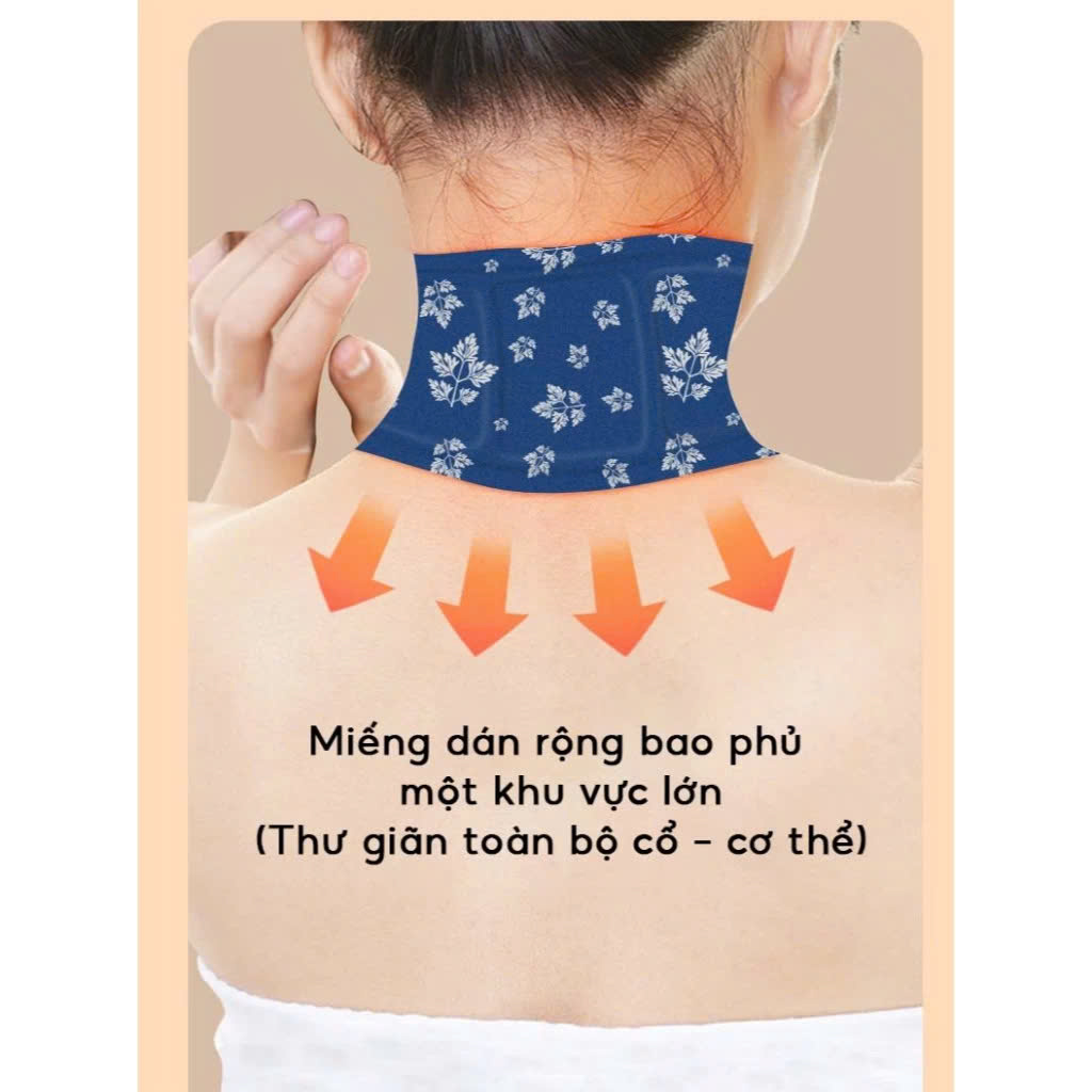 COMBO 2 Đai Dán Nóng Chườm Cổ Vai Gáy Hamart Xông Hơi Nhiệt Giảm Đau Thư Giãn Cổ Vai Gáy Hiệu Quả