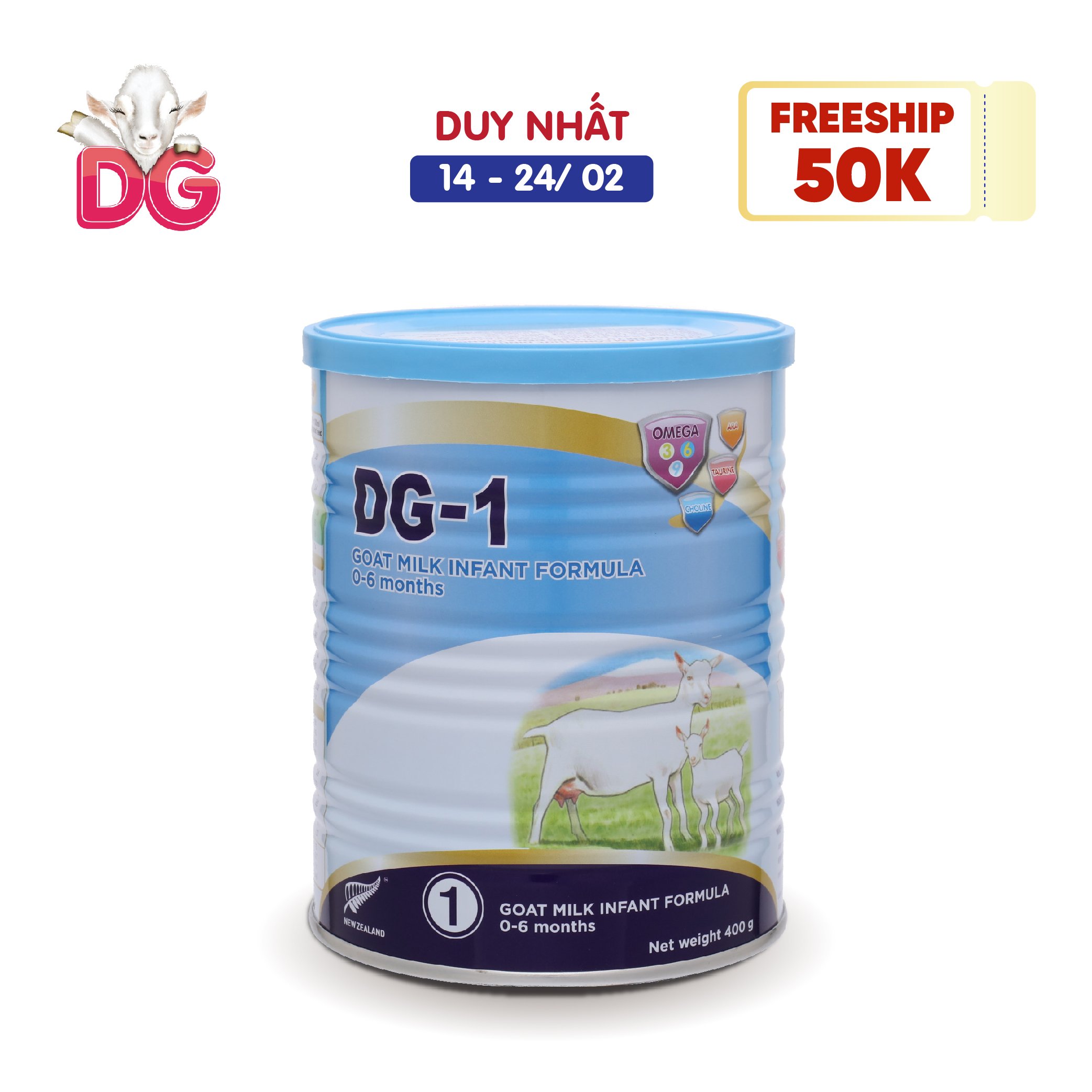 Sữa dê công thức DG-1 Goat Milk Infant Formula