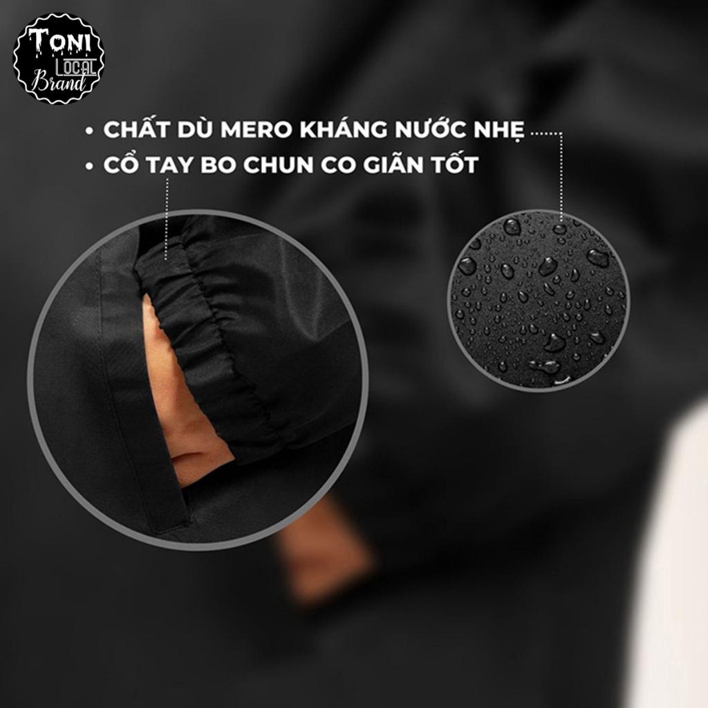 Áo Khoác Dù Local Brand Toni.Brand Jacket Mero 2 Lớp nam nữ form rộng Unisex