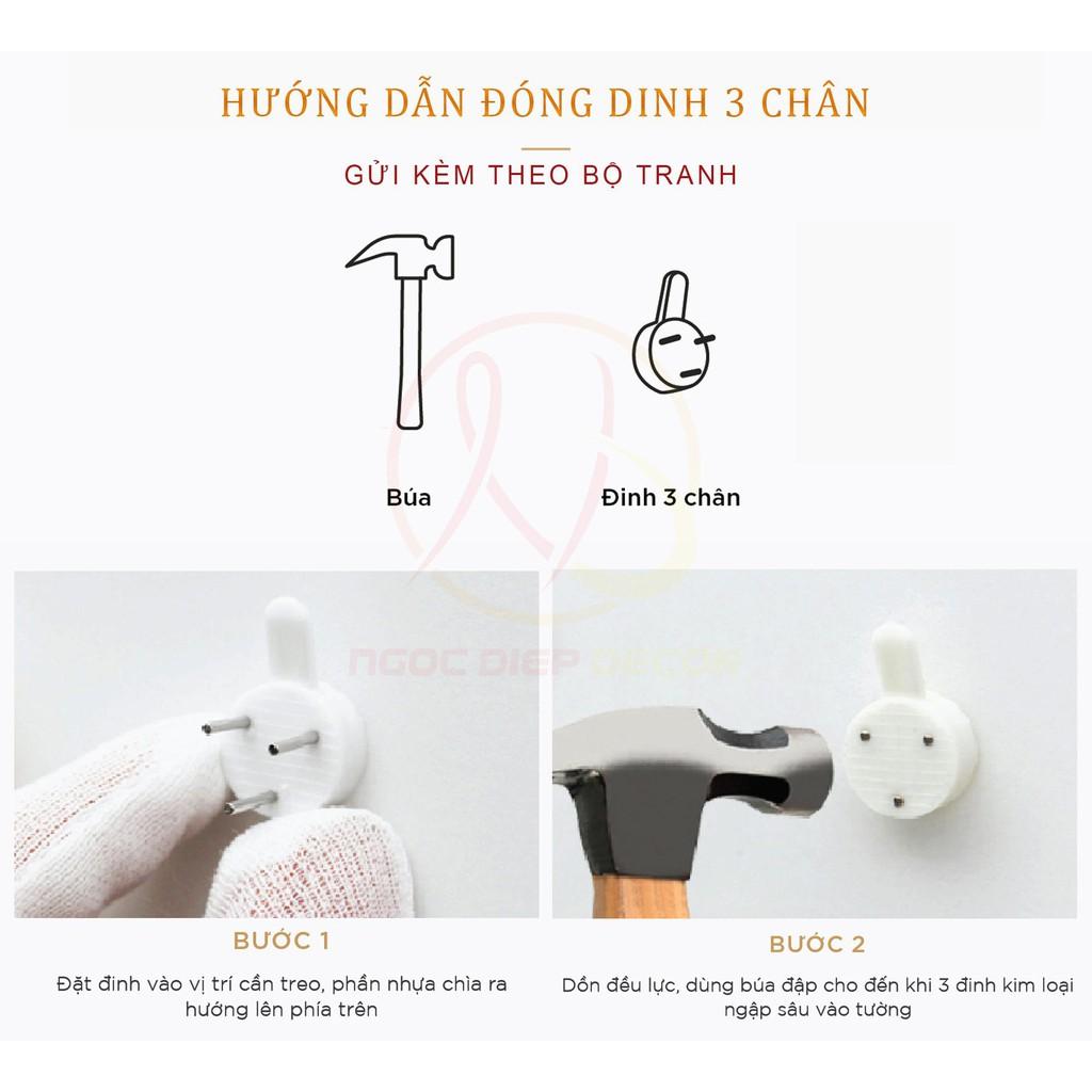 Tranh Cửu Ngư Quần Hội - Tranh cá chép hoa sen treo phòng khách - Tranh cá phong thủy 3D