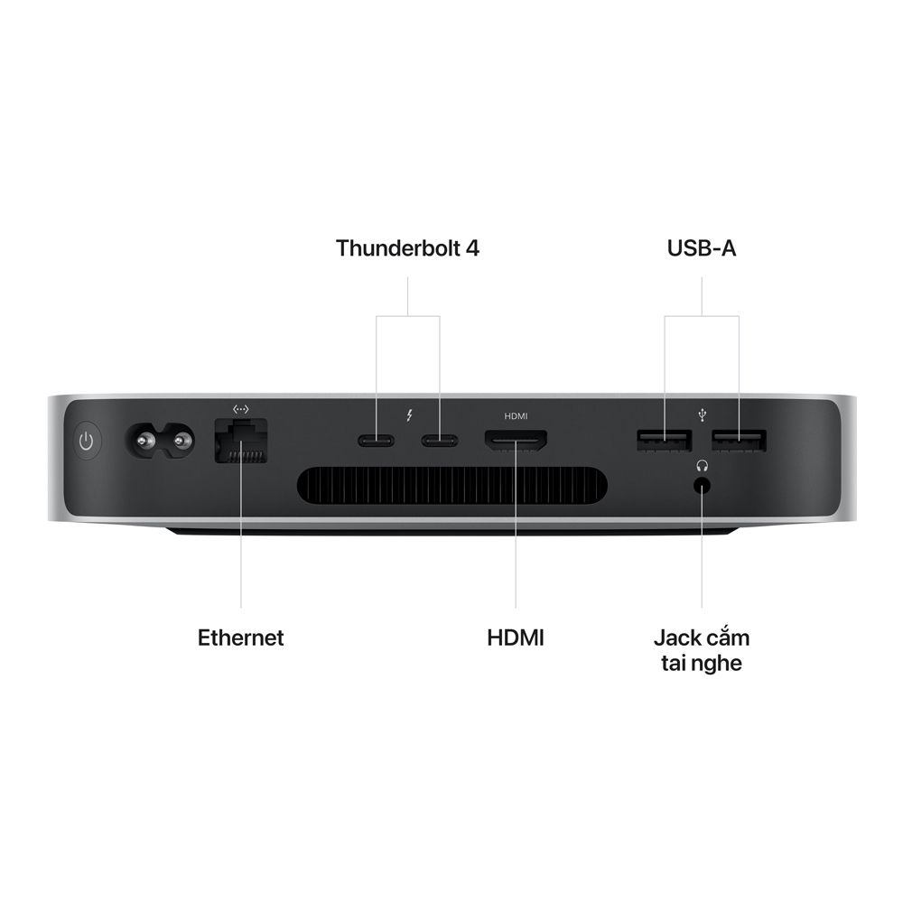 Apple Mac mini 2023 (M2 chip, 8GB/ 256GB, 8-core CPU, 10-core GPU) - MMFJ3SA/A - Silver