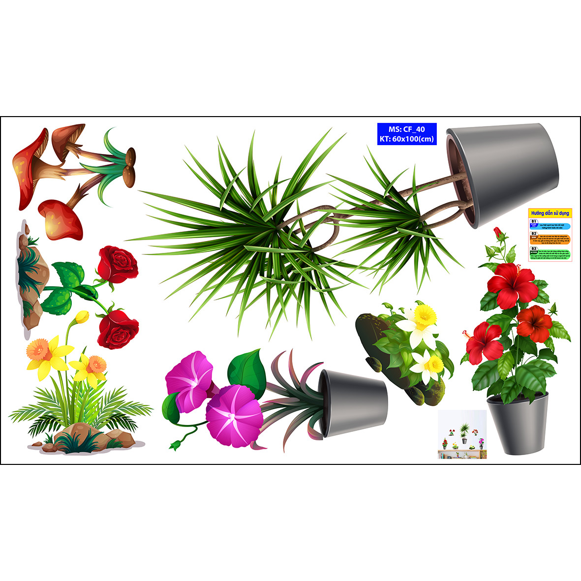 Decal trang trí quán số 40