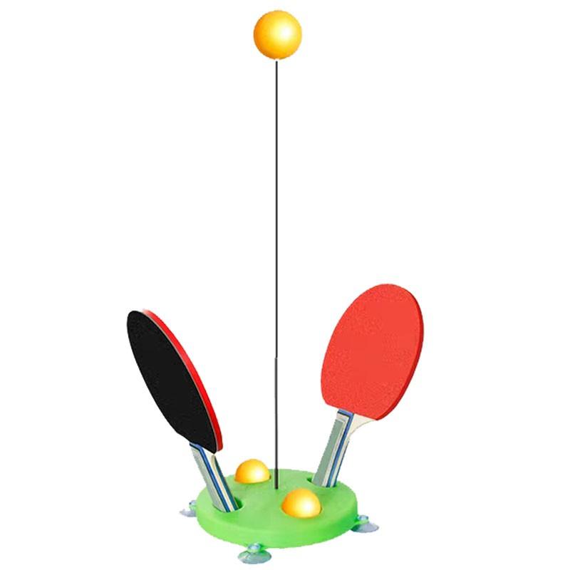 Bộ bóng bàn phản xạ vợt gỗ 3 bóng cho bé - Đồ chơi vận động tập luyện thể chất an toàn cho trẻ em DC015