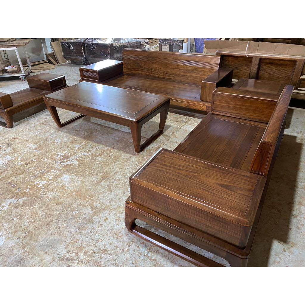 Bộ Sofa Phòng Khách Gỗ Tự Nhiên Cao Cấp Đã Bao Gồm Đệm