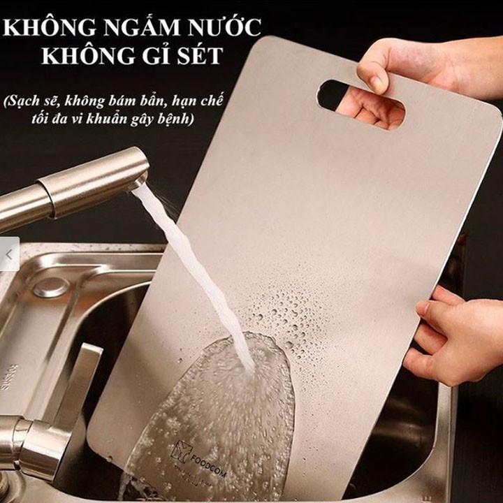 Thớt Inox 304 Kháng Khuẩn Cừờng Lực- Vệ Sinh Dễ Dàng- Rã Đông Nhanh - Chống Ẩm Mốc - Không Xước Dăm- Không Mùn Gỗ