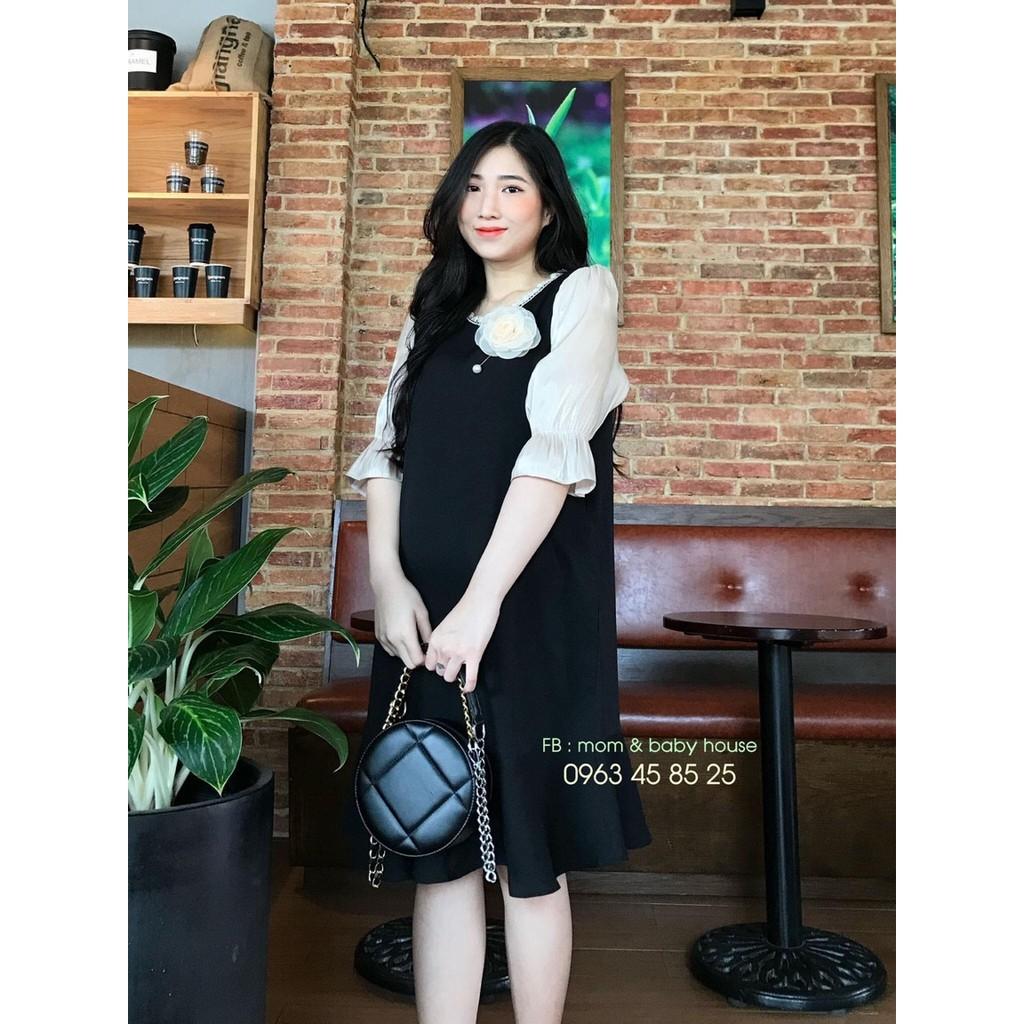 Váy bầu  cao cấpthiết kế sang chảnhchất siêu đẹpFree size dáng xuông 43~72kg