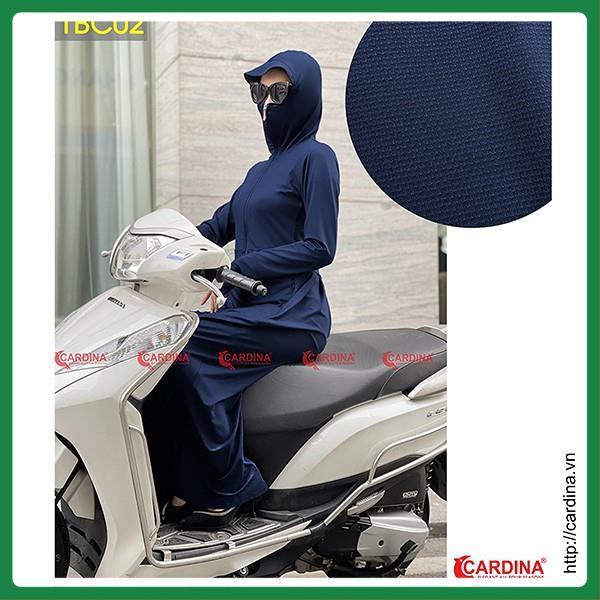 Áo chống nắng nữ cao cấp UPF 50+, thơm mát, dáng dài liền thân, thoáng khí có lưới co giãn làm mát