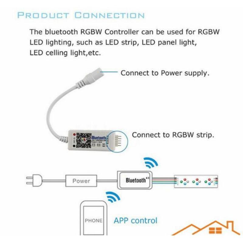 Bộ điều khiển đèn LED Bluetooth RGB 5050 3528