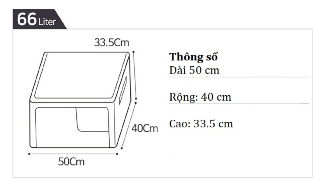 COMBO 2 TÚI ĐỰNG QUẦN ÁO KHUNG THÉP 66L-LIVING BOX 66L - Giao mẫu ngẫu nhiên