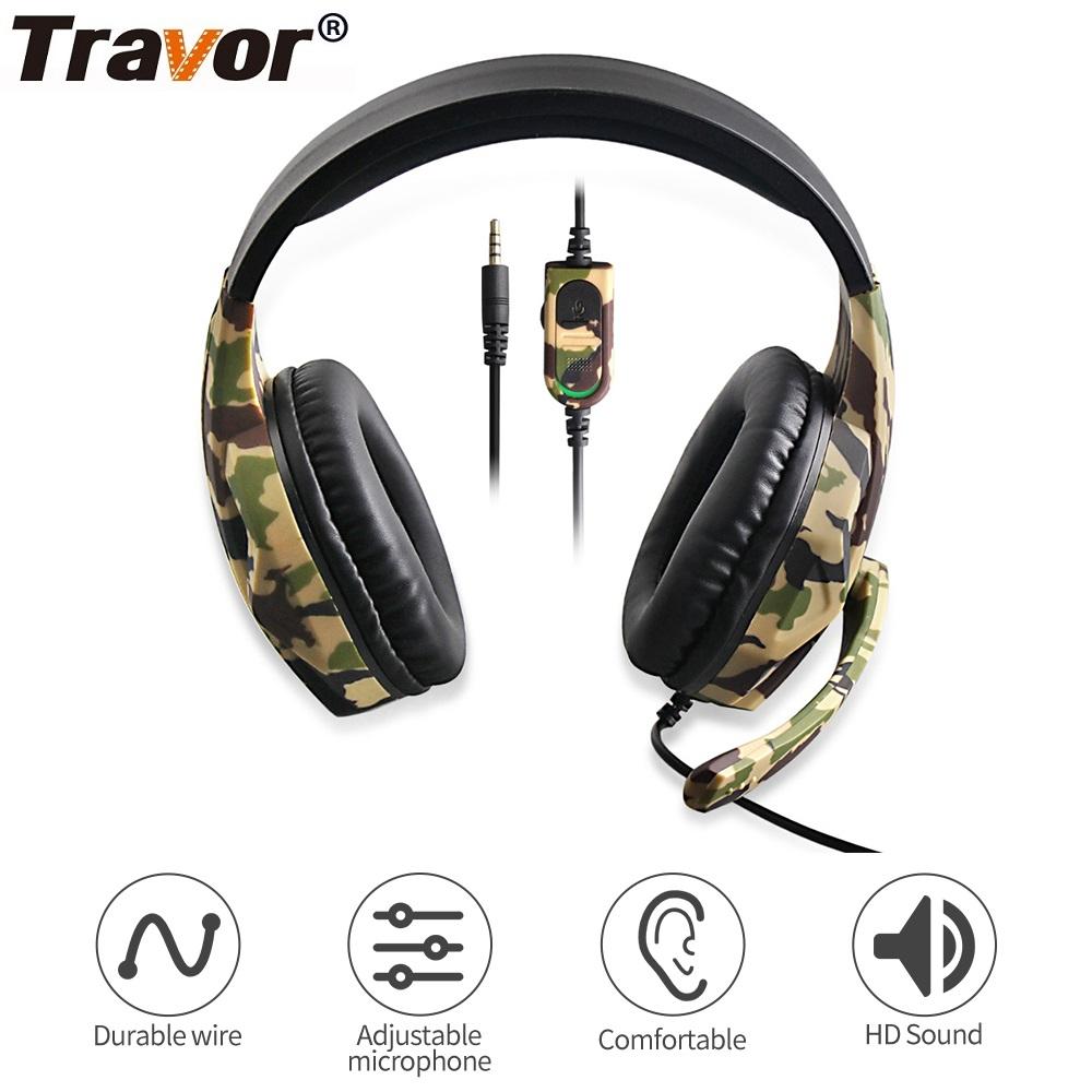 Travor Game Tai Nghe Âm Thanh Vòm Tai Nghe Có Dây Kèm Mic Chơi Game Đầu Headphone Cho Laptop Máy Tính Bảng Máy Tính Game Thủ