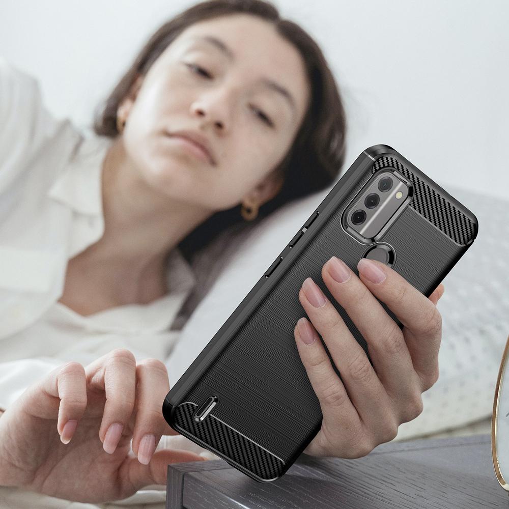 Ốp lưng cho Nokia C31 silicone mềm Carbone phay xước chống sốc chống vân tay