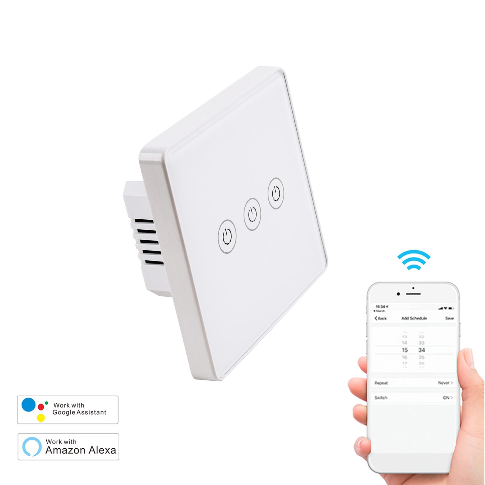 Công tắc đèn thông minh Hỗ trợ kết nối WiFi và điều khiển từ xa bằng APPvà giọng nói
