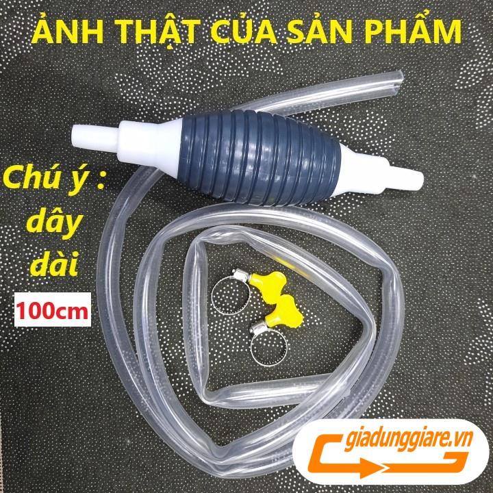 Bơm hút rượu kèm 2 khóa (Dài 100cm) Dụng cụ hút nước, xăng dầu đơn giản hiệu quả - giadunggiare.vn