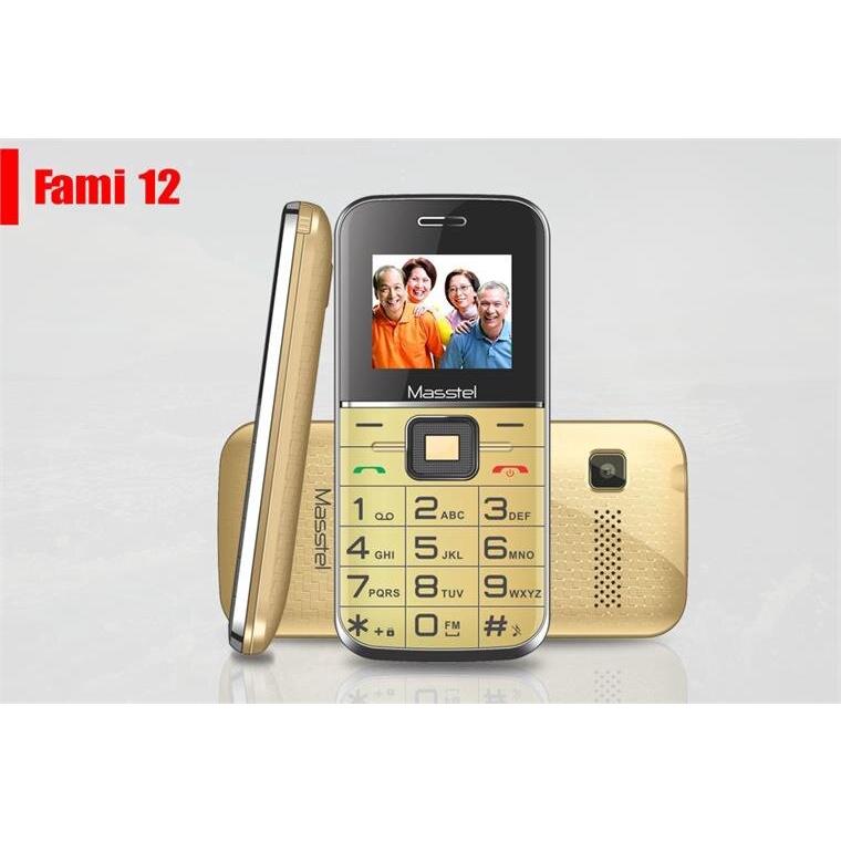 Điện Thoại Masstel Fami 12 4G LTE - 2 Sim- Pin 1400 mAh - Đọc số bằng giọng nói - Hàng Chính Hãng - Bảo Hành 12 Tháng