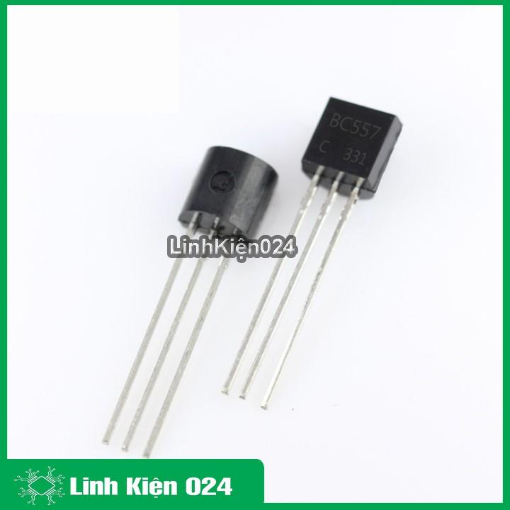 Linh kiện bán dẫn BC557 TO-92 TRANS NPN dòng 0.1A điện áp 45V