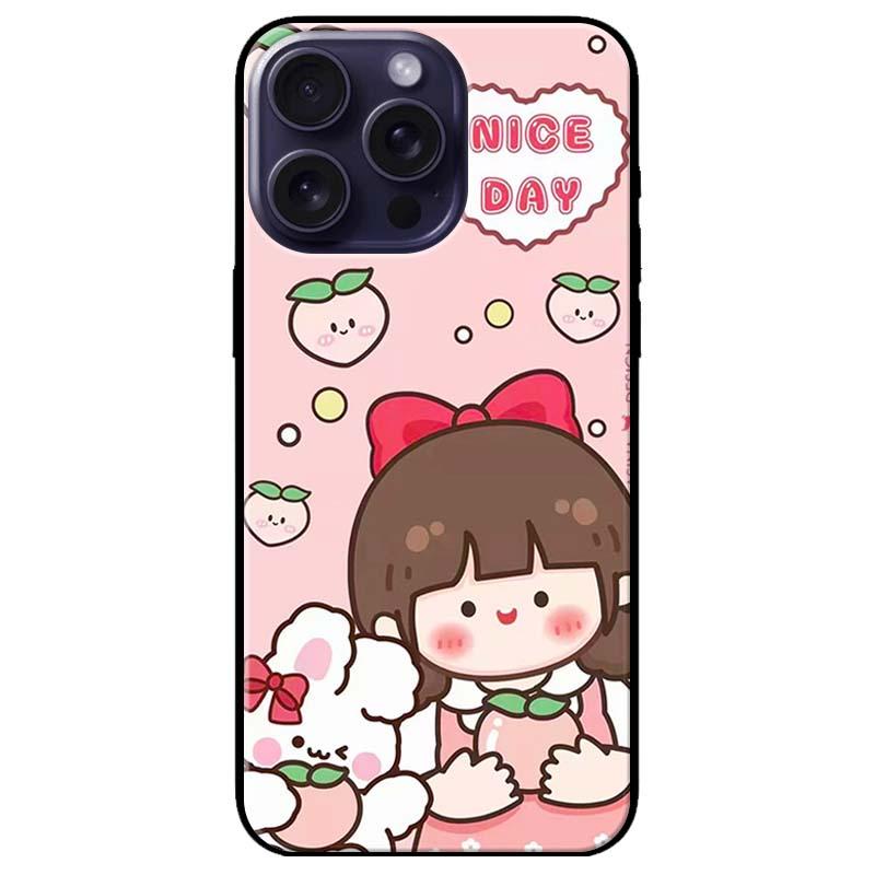 Ốp lưng dành cho Iphone 15 - Iphone 15 Plus - Iphone 15 Pro - Iphone 15 Pro Max - Cô Gái Hồng - Hàng Chính Hãng