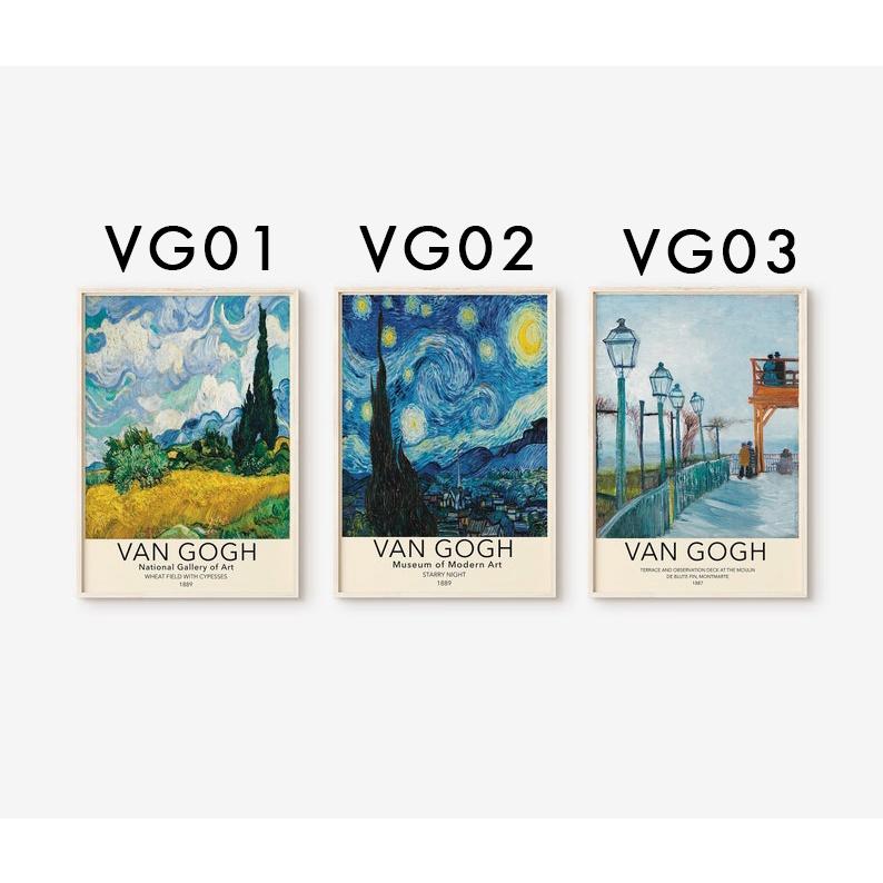 Tranh Van Gogh treo tường, tranh canvas cao cấp, tặng kèm đinh treo - TIỆM TRANH 91