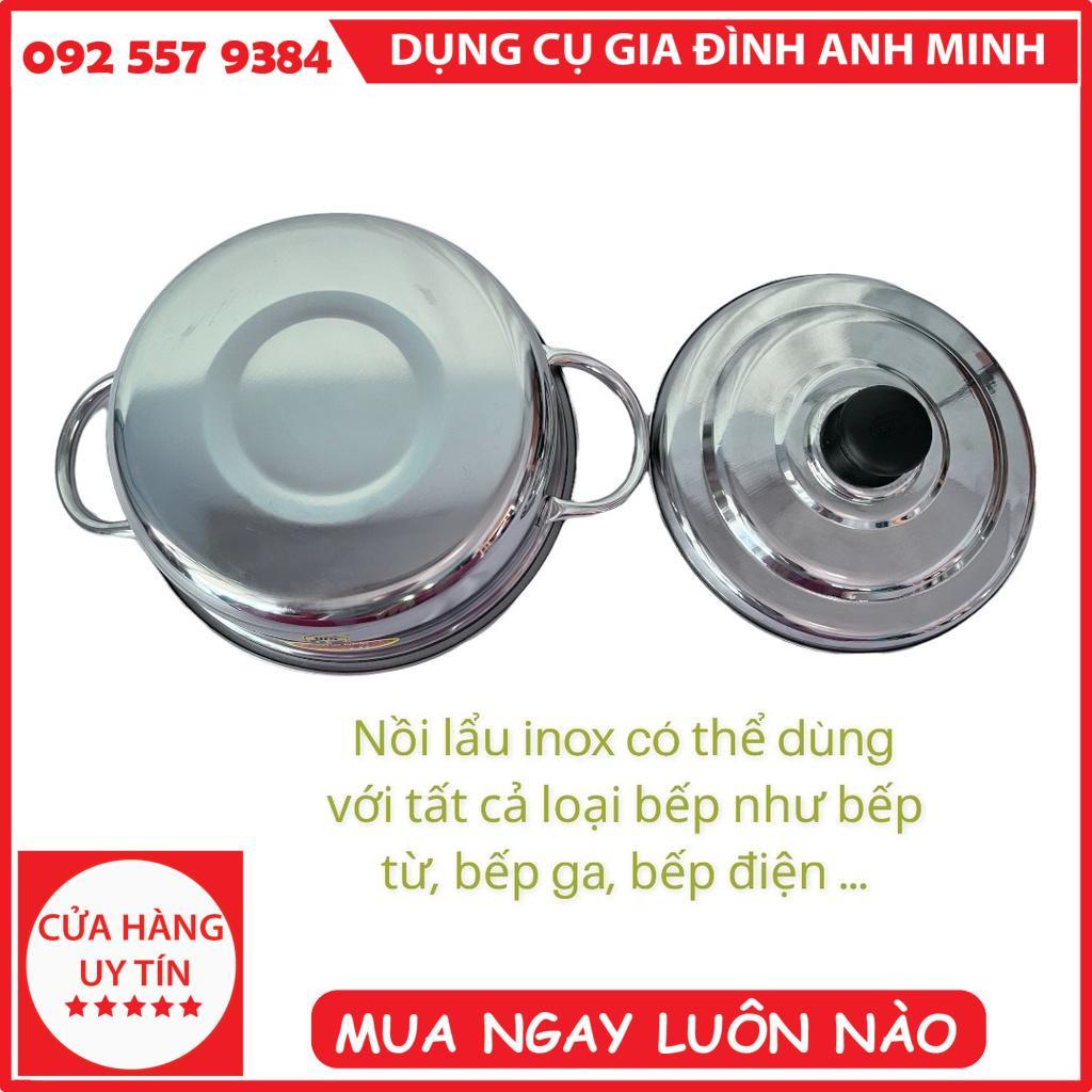 20 Nồi lẩu inox Nồi inox nấu bếp từ Nồi inox 304 Nồi inox 3 đáy Nồi inox nhỏ dùng trong gia đình