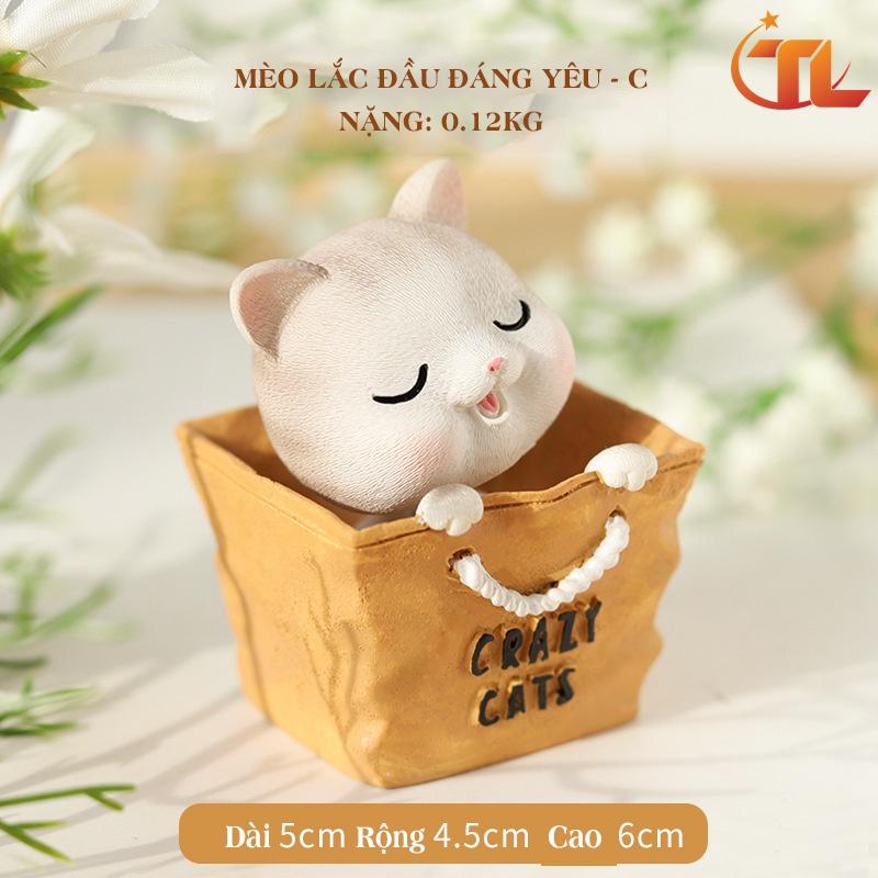 Mèo lắc đầu trang trí dễ thương - Crazy Cats