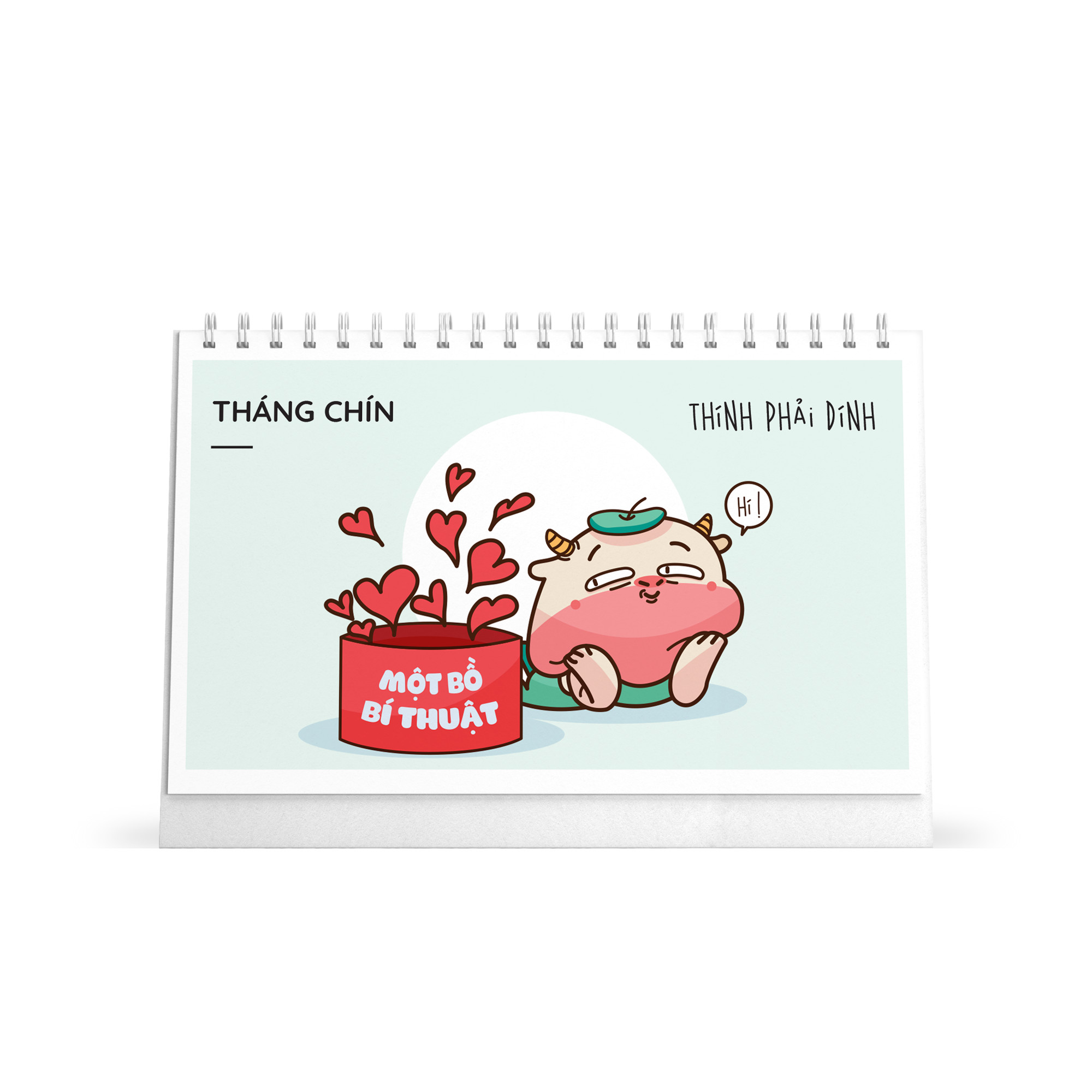 Lịch bàn chữ nhật ngang SDstationery 2021 Hứa Sống Tốt (con trâu) 21x12,7 cm