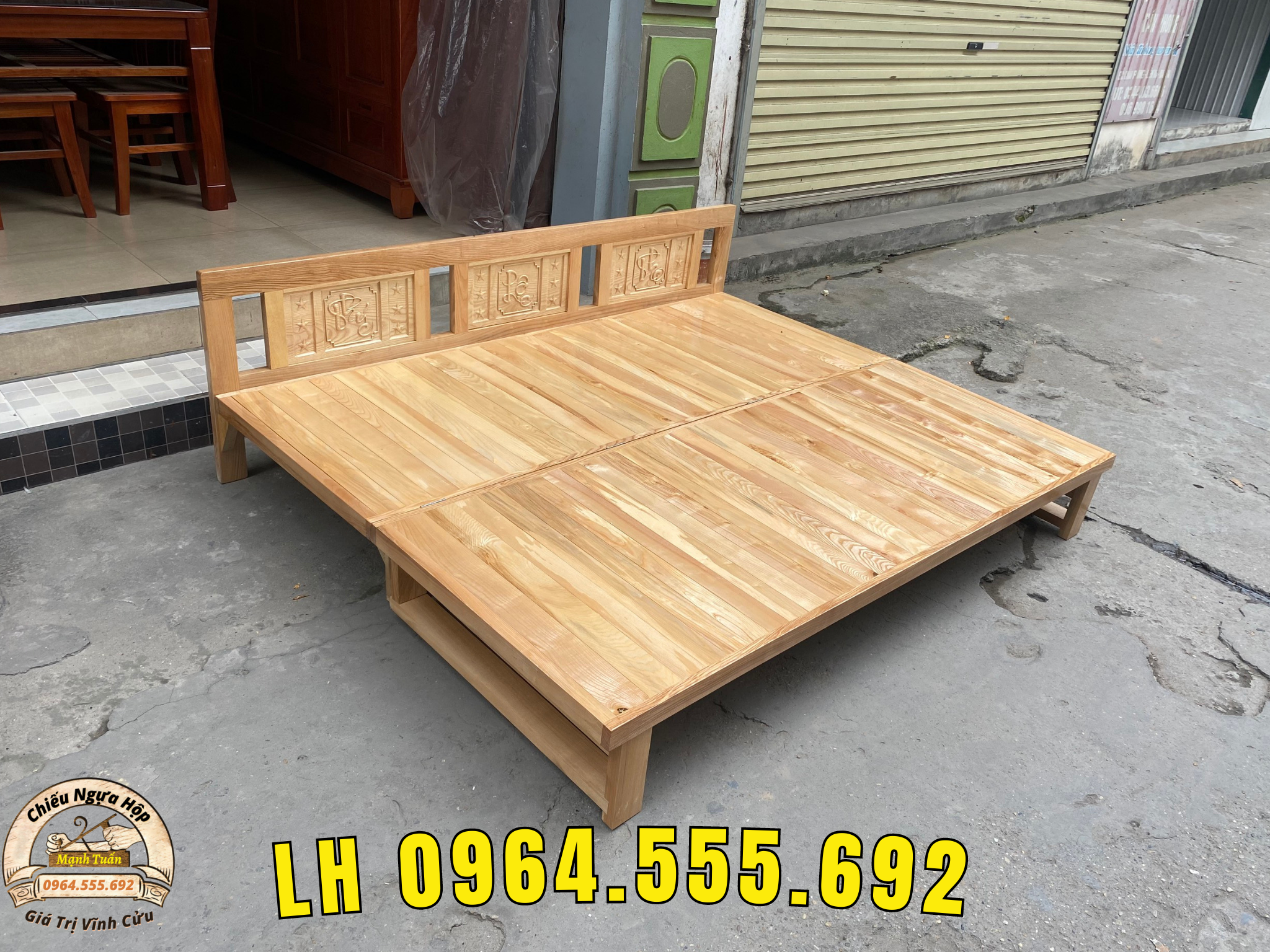 Giường Ngủ Gấp Đa Năng - Gỗ Sồi Nga - Kích Thước 1m60x2m