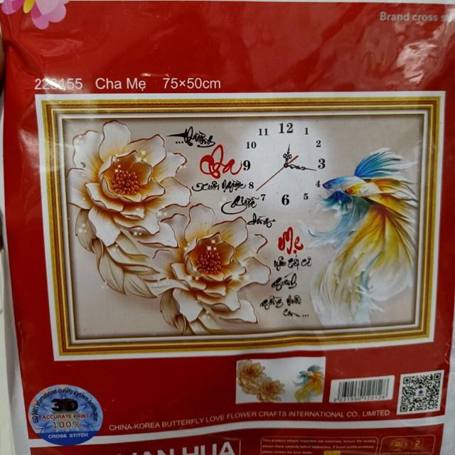 Tranh thêu chữ thập Cha Mẹ 223155