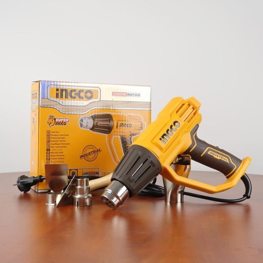 Máy khò nhiệt/thổi nhiệt INGCO HG200078, công suất 2000W kèm 3 chế độ cài đặt nhiệt độ.